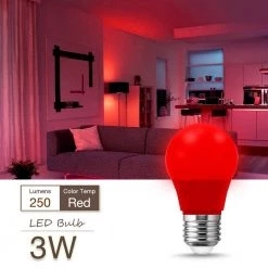 20-Watt Equivalent A15 3-Watt Non-Dimmable Red LED Colored Light Bulb E26 Base (4-Pack) by YANSUN -YANSUN Shop red yansun colored light bulbs h c7003be12 4 44 1000