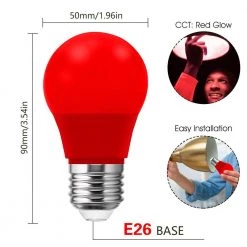 20-Watt Equivalent A15 3-Watt Non-Dimmable Red LED Colored Light Bulb E26 Base (4-Pack) by YANSUN -YANSUN Shop red yansun colored light bulbs h c7003be12 8 c3 1000