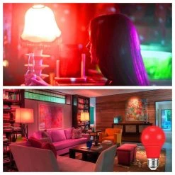 60-Watt Equivalent A19 9-Watt Non-Dimmable Red LED Colored Light Bulb E26 Base (6-Pack) by YANSUN 17 60-Watt Equivalent A19 9-Watt Non-Dimmable Red LED Colored Light Bulb E26 Base (6-Pack) by YANSUN -YANSUN Shop red yansun colored light bulbs h fb019re12 4 76 1000