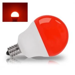 40-Watt Equivalent G14 5-Watt Non-Dimmable Red Colored LED Light Bulb E12 Base (12-Pack) by YANSUN -YANSUN Shop red yansun colored light bulbs h fb021rbw4e26 4 4f 1000