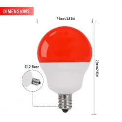 40-Watt Equivalent G14 5-Watt Non-Dimmable Red Colored LED Light Bulb E12 Base (6-Pack) by YANSUN -YANSUN Shop red yansun colored light bulbs h qp022rw5e12 6 1f 1000