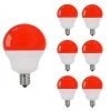 40-Watt Equivalent G14 5-Watt Non-Dimmable Red Colored LED Light Bulb E12 Base (6-Pack) by YANSUN -YANSUN Shop red yansun colored light bulbs h qp022rw5e12 6 64 1000