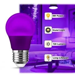 20-Watt Equivalent A15 3-Watt Non-Dimmable Violet LED Colored Light Bulb E26 Base (4-Pack) by YANSUN -YANSUN Shop violet yansun colored light bulbs h he007ve26 4n1 1f 1000