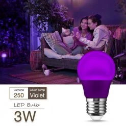 20-Watt Equivalent A15 3-Watt Non-Dimmable Violet LED Colored Light Bulb E26 Base (4-Pack) by YANSUN -YANSUN Shop violet yansun colored light bulbs h he007ve26 4n1 4f 1000