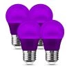 20-Watt Equivalent A15 3-Watt Non-Dimmable Violet LED Colored Light Bulb E26 Base (4-Pack) by YANSUN -YANSUN Shop violet yansun colored light bulbs h he007ve26 4n1 64 1000