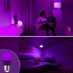 20-Watt Equivalent A15 3-Watt Non-Dimmable Violet LED Colored Light Bulb E26 Base (4-Pack) by YANSUN -YANSUN Shop violet yansun colored light bulbs h he007ve26 4n1 76 1000