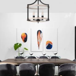 14.96 in. 3-Light White and Gold Semi-Flush Mount with Drum Shade by YANSUN -YANSUN Shop white and gold yansun flush mount lights h cl014n1 76 1000