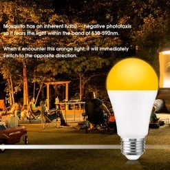 12-Watt, 100-Watt Equivalent 2000K A19 Dusk to Dawn Outdoor Bug Light Yellow LED Light Bulb (2-Pack) by YANSUN -YANSUN Shop white yansun bug light bulbs h gg qw001e26 2n1 44 1000