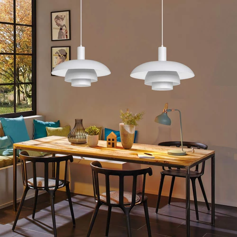 19.68 in.1-Light White Island Kitchen Pendant Light by YANSUN 4 19.68 in.1-Light White Island Kitchen Pendant Light by YANSUN - Image 2