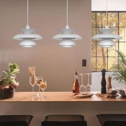 19.68 in. 1-Light White Modern Island Pendant Light with Metal Shade by YANSUN -YANSUN Shop white yansun chandeliers h dz072 fa 1000