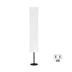 59 in. White Indoor Modern Floor Lamp Dimming RGB Light with Non-woven Shape and Remote Control by YANSUN