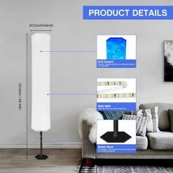 59 in. White Indoor LED Floor Lamp Dimming RGB Light with Non-woven Shape and Remote Control by YANSUN -YANSUN Shop white yansun floor lamps fx zo0199501 c3 1000