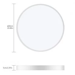 22 in. 1-Light Cool White Dimmable Integrated LED Flush Mount (1-Pack) by YANSUN 10 22 in. 1-Light Cool White Dimmable Integrated LED Flush Mount (1-Pack) by YANSUN -YANSUN Shop white yansun flush mount lights fx mc0004014 c3 1000