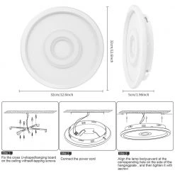12 in. 1-Light Dimmable White Integrated LED Flush Mount by YANSUN -YANSUN Shop white yansun flush mount lights fx zc0071102 c3 1000