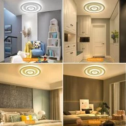 12 in. 1-Light Dimmable Gold Integrated LED Flush Mount by YANSUN -YANSUN Shop white yansun flush mount lights fx zc0071104 4f 1000