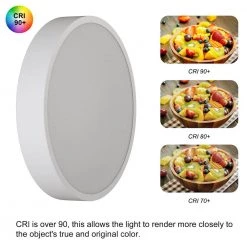 11.81 in. Round White Modern Integrated Selectable LED Flush Mount Lighting Fixture, Color Temperature Adjustable by YANSUN -YANSUN Shop white yansun flush mount lights h cl035 1f 1000