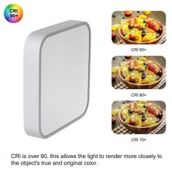 11.81 in. Square White Modern Integrated Selectable LED Flush Mount Lighting Fixture, Color Temperature Adjustable by YANSUN -YANSUN Shop white yansun flush mount lights h cl036 4f 1000