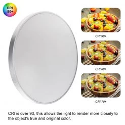 14.57 in. Modern Round Integrated Selectable LED Flush Mount, Color Temperature Adjustable by YANSUN -YANSUN Shop white yansun flush mount lights h cl037 44 1000