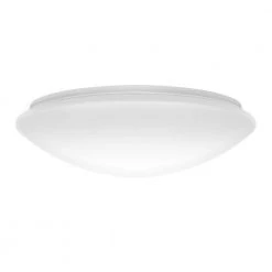 14 in. White Dimmable LED Flush Mount Ceiling Light with Frosted White Shade Daylight White 6000K by YANSUN