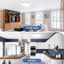 14 in. White Dimmable LED Flush Mount Ceiling Light with Frosted White Shade Daylight White 6000K by YANSUN -YANSUN Shop white yansun flush mount lights h xd00902dw18 n1 fa 1000