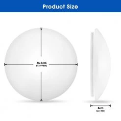 14 in. White Round Dimmable LED Flush Mount Ceiling Light in Daylight White 6000K by YANSUN 15 14 in. White Round Dimmable LED Flush Mount Ceiling Light in Daylight White 6000K by YANSUN -YANSUN Shop white yansun flush mount lights h xd01001dw18 n1 44 1000