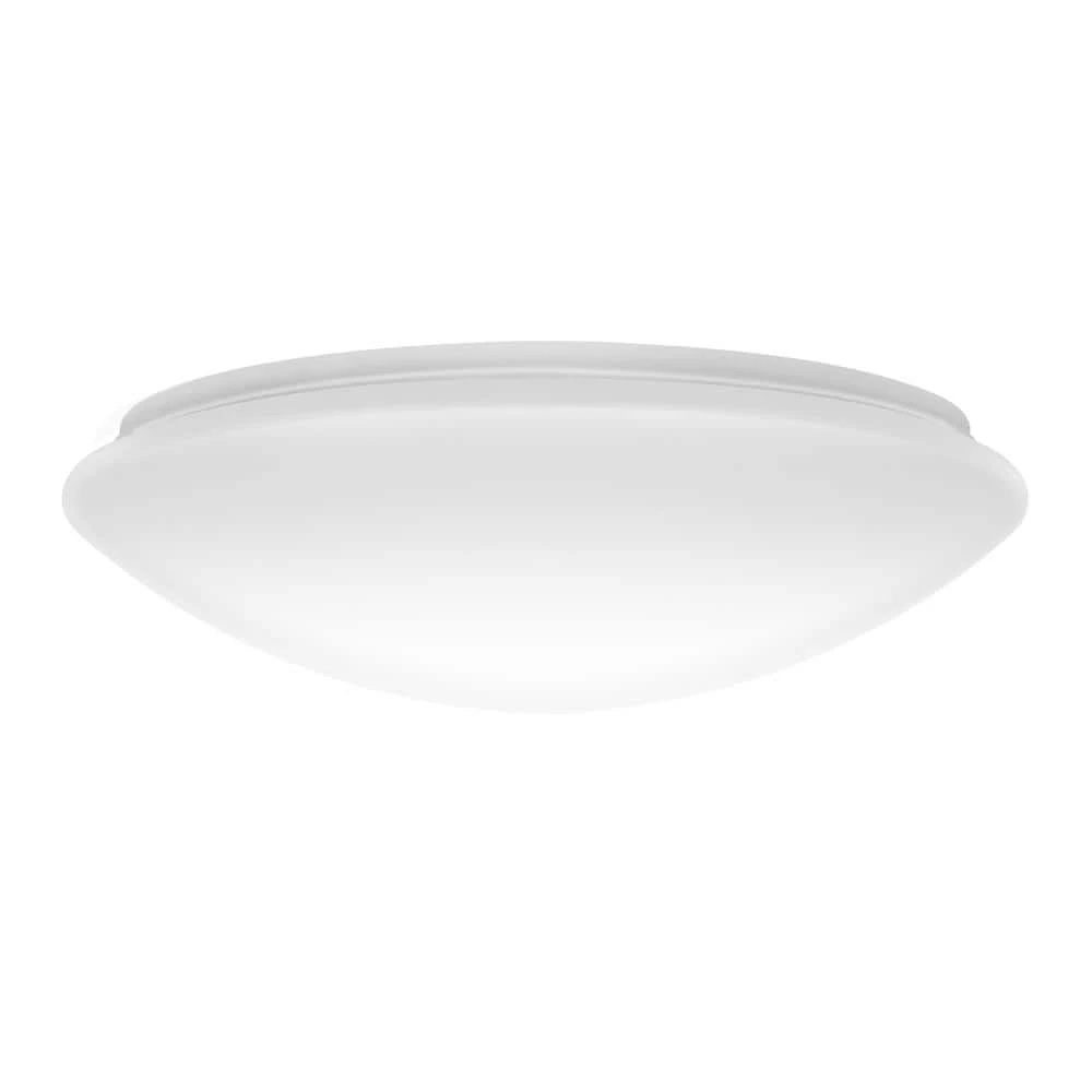 14 in. White Round Dimmable LED Flush Mount Ceiling Light in Daylight White 6000K by YANSUN 3 14 in. White Round Dimmable LED Flush Mount Ceiling Light in Daylight White 6000K by YANSUN