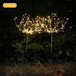 White Outdoor Waterproof Decorative Integrated LED Solar Powered Path Light in Warm White (2-Pack) by YANSUN -YANSUN Shop white yansun path lights h ll001c 2 4f 1000