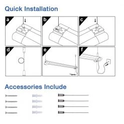 4 ft. 260-Watt Equivalent 4000 Lumens Linkable Integrated LED White Shop Light in Daylight 5000K (2-Pack) by YANSUN 14 4 ft. 260-Watt Equivalent 4000 Lumens Linkable Integrated LED White Shop Light in Daylight 5000K (2-Pack) by YANSUN -YANSUN Shop white yansun shop lights h sl00603us 4 44 1000
