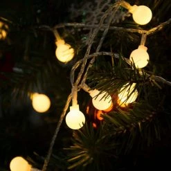 16.4 ft. 2.5-Watt Equivalence 40-Lights Globe LED Decorative Fairy String Light Battery Powered in Warm White (2-Pack) by YANSUN 14 16.4 ft. 2.5-Watt Equivalence 40-Lights Globe LED Decorative Fairy String Light Battery Powered in Warm White (2-Pack) by YANSUN -YANSUN Shop white yansun string lights h dd003m2r24usb 44 1000