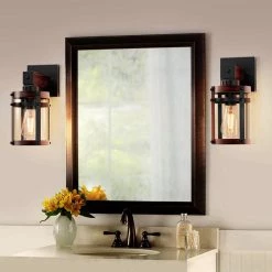 12.8 in. 1-Light Wood Grain Wall Sconce with Clear Glass Shade by YANSUN -YANSUN Shop wood grain yansun wall sconces h wl036 fa 1000