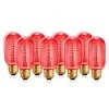 40-Watt Equivalent T45 Red Dimmable E26 Vintage Edison Incandescent-Light Bulb for Halloween Christmas (8-Pack) by YANSUN -YANSUN Shop yansun colored light bulbs h ws001rw40e26r 8 64 1000