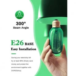 40-Watt Equivalent T45 Red & Green Dimmable E26 Vintage Edison Incandescent-Light Bulb for Halloween Christmas (4-Pack) by YANSUN -YANSUN Shop yansun colored light bulbs h ws001rw40e26rg 4 4f 1000