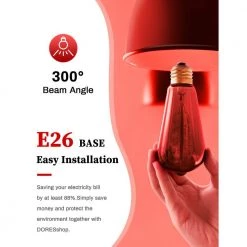 40-Watt Equivalent ST58 Red and Green Dimmable E26 Vintage Edison Light Bulb for Halloween Christmas (8-Pack) by YANSUN -YANSUN Shop yansun colored light bulbs h ws005r58w40e26rg 8 1f 1000