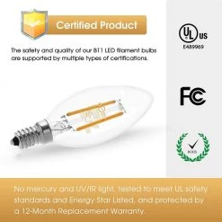 40-Watt Equivalent UL-Listed B11 Dimmable Edison LED Light Bulb Soft White 2700K (12-Pack) by YANSUN -YANSUN Shop yansun edison bulbs h fb00604dw8e26 4 n1 1f 1000
