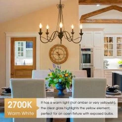 40-Watt Equivalent UL-Listed B11 Dimmable Edison LED Light Bulb Soft White 2700K (12-Pack) by YANSUN -YANSUN Shop yansun edison bulbs h fb00604dw8e26 4 n1 76 1000