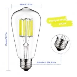 100-Watt Equivalent ST64 E26 Edison LED Light Bulb in Neutral White (8-Pack) by YANSUN -YANSUN Shop yansun edison bulbs h fb02005w10e26 8 fa 1000
