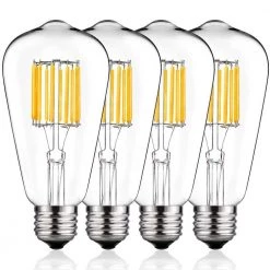 100-Watt Equivalent ST64 Edison LED Light Bulb in Warm White 2700K (4-Pack) by YANSUN