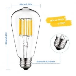 100-Watt Equivalent ST64 Edison LED Light Bulb in Warm White 2700K (4-Pack) by YANSUN -YANSUN Shop yansun edison bulbs h fb02604w4e17 4 c3 1000