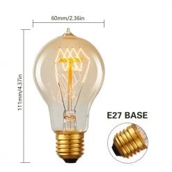 60-Watt A19 E26 Edison Dimmable Incandescent Light Bulb in Warm White 2700K (4-Pack) by YANSUN -YANSUN Shop yansun edison bulbs h fb04204w4e12 6 c3 1000