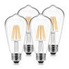 UL Listed 60-Watt Equivalent ST58 Edison LED Light Bulb Warm White 2700K (4-Pack) by YANSUN -YANSUN Shop yansun edison bulbs h lsfb04004w6e26 4 64 1000