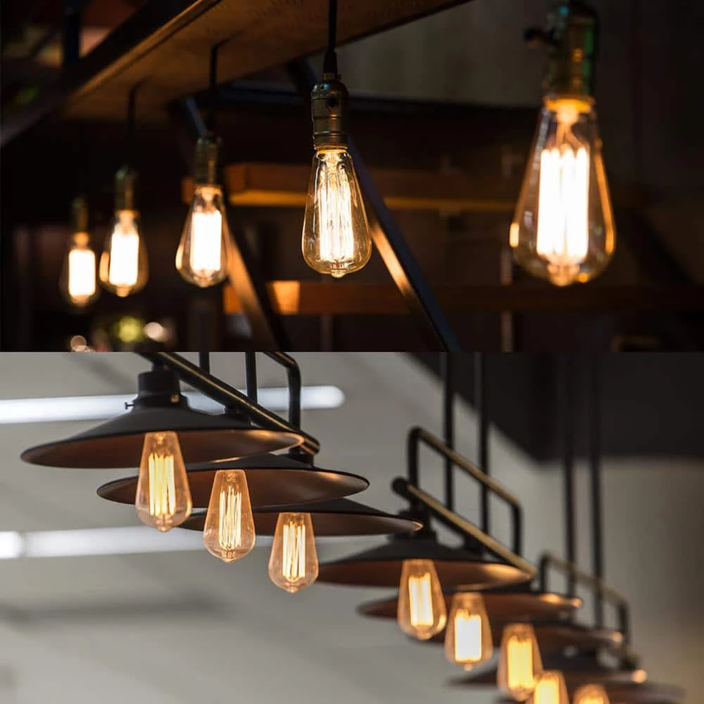 60-Watt Equivalent ST64 Dimmable E26 Vintage Edison Incandescent Light Bulb 2700K (6-Pack) by YANSUN 9 60-Watt Equivalent ST64 Dimmable E26 Vintage Edison Incandescent Light Bulb 2700K (6-Pack) by YANSUN - Image 7