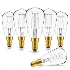 40-Watt ST38 E12 Edison Incandescent Dimmable Light Bulb in Warm White 2700K(6-Pack) by YANSUN