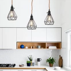 3-Light Black Plug-In Hanging Pendant with ON/OFF Switch by YANSUN -YANSUN Shop yansun lamp sockets h dz101 76 1000
