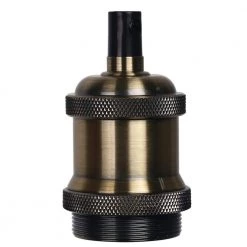 1-Light Black Vintage Hardwire Mini Pendant with Gold Socket (1-Pack) by YANSUN