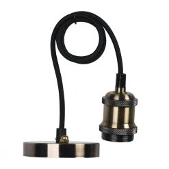 1-Light Black Vintage Hardwire Mini Pendant with Gold Socket (1-Pack) by YANSUN -YANSUN Shop yansun lamp sockets h dz102 c3 1000