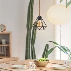 1-Light Vintage Plug-In Hanging Pendant with Hemp Rope and Black Socket (Pack of 3) by YANSUN -YANSUN Shop yansun lamp sockets h ms01e26ac 3 fa 1000