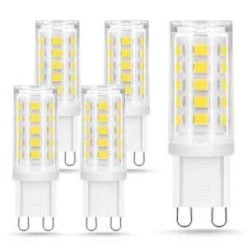 40-Watt Equivalent Non-Dimmable LED Light Bulb G9 Base in Daylight White 6000K (5-Pack) by YANSUN