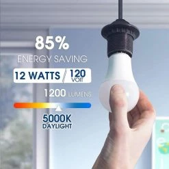 75-Watt Equivalence 12-Watt A19 E26 Base LED Light Bulb in 5000K Daylight White (8-Pack) by YANSUN -YANSUN Shop yansun led light bulbs h fzlz10102e12 6 44 1000