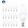 UL-Listed 60-Watt Equivalent 6W C11 Non-Dimmable LED Candle Light Bulb E12 Base in Daylight 5000K (6-Pack) by YANSUN