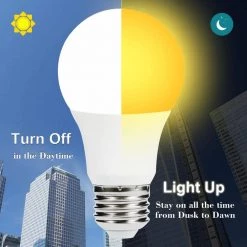 40-Watt Equivalent A19 6W Non-Dimmable Dusk to Dawn LED Light Bulb E26 Base in Warm White 2700K (4-Pack) by YANSUN -YANSUN Shop yansun led light bulbs h fzxp01402de26 6 n1 1f 1000